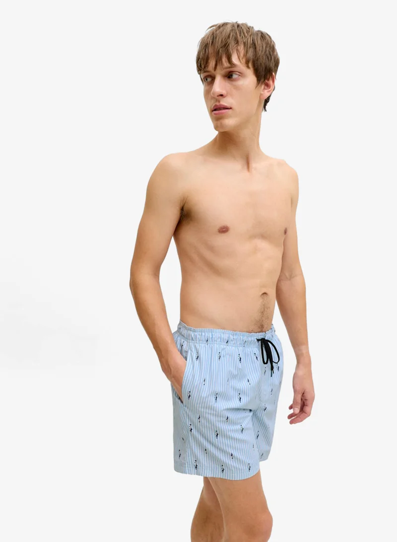 JJ Rebel Printed Drawstring Shorts